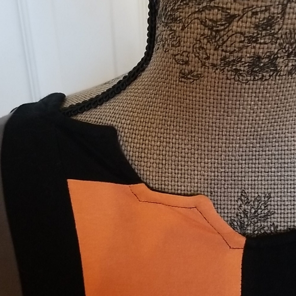 Retro Color-Block Knee-Length Dress - Picture 3 of 4